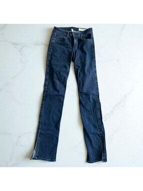 RAG & BONE Cate Dark Wash Mid Rise Flare Denim Jeans Size 25